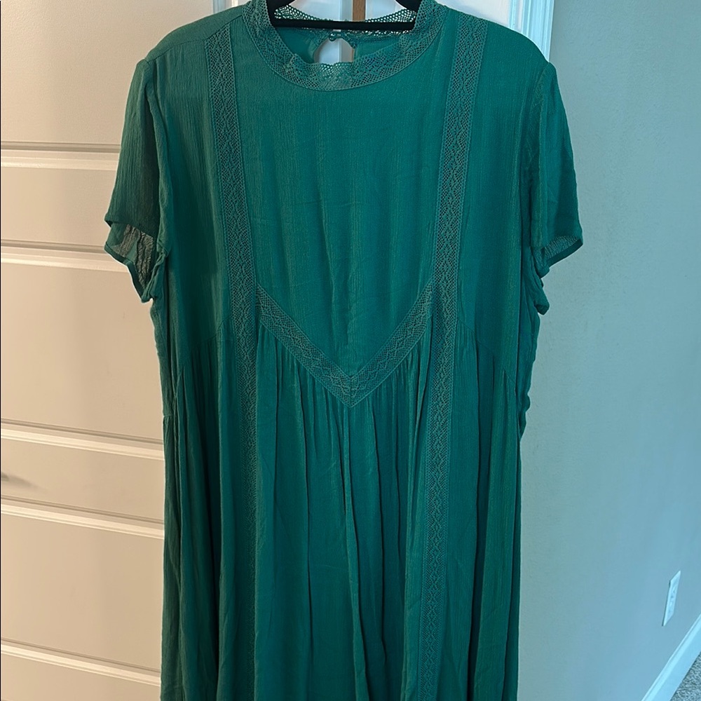 Blue Rain Green Mini Dress